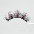 cils paillettes roses 15 mm faux vil